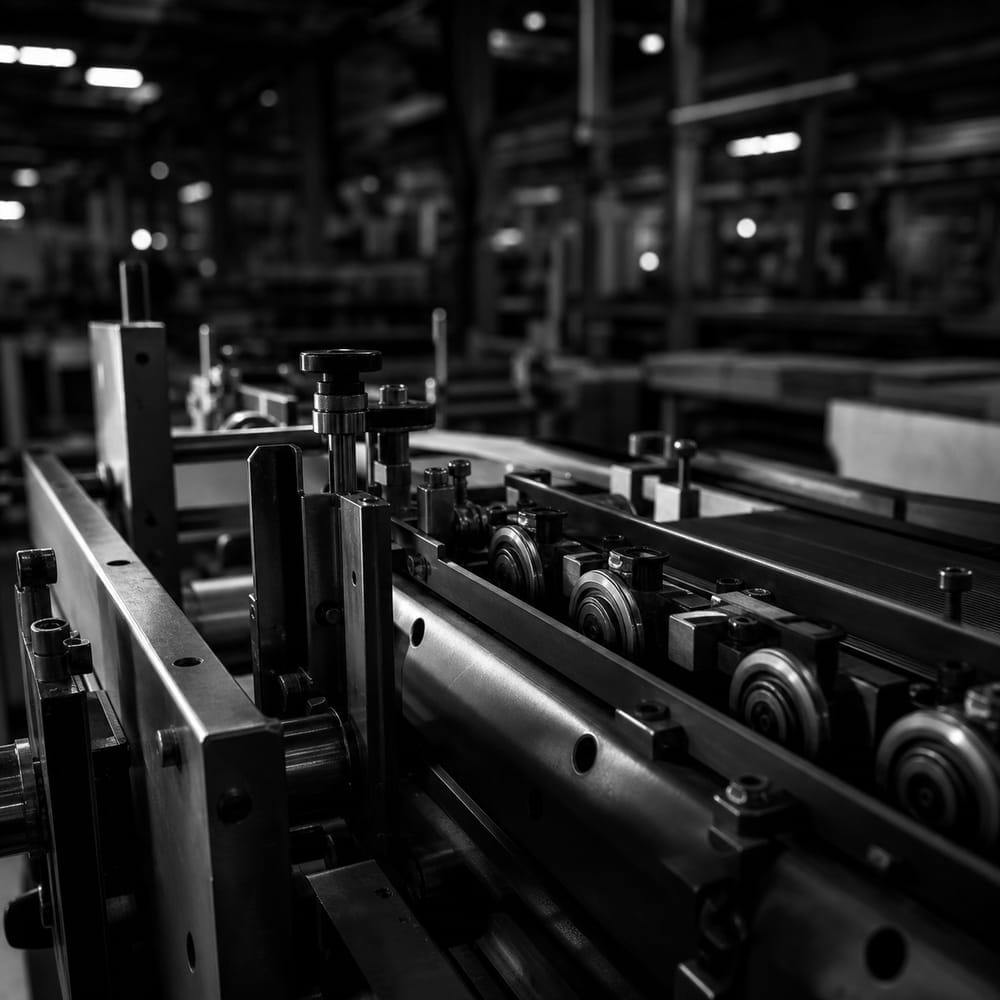 Maquinaria industrial y operación de planta maquiladora.